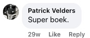 Avis de Patrick Velders